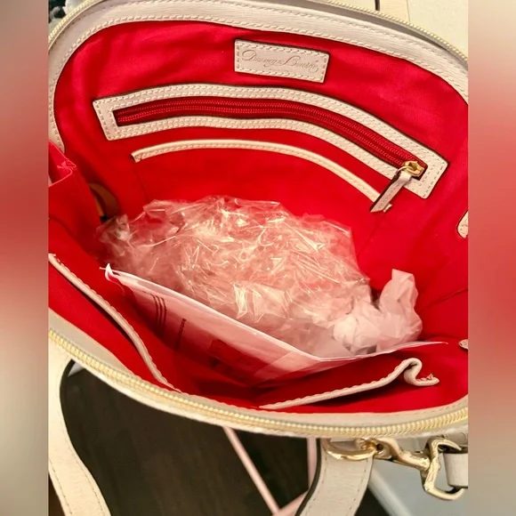 DOONEY & BOURKE SIGNATURE ZIP SATCHEL/ CROSSBODY WITH COA- NWOT - Picture 9 of 15